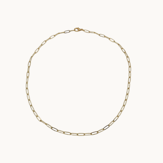 Custom Paperclip Necklace - 14k Gold Plated